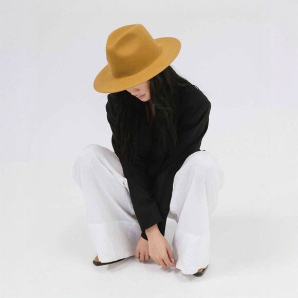 Gigi Pip WES TALL AUSTRALIAN WOOL FEDORA HAT size 55